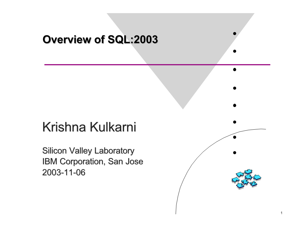 Overview of SQL:2003