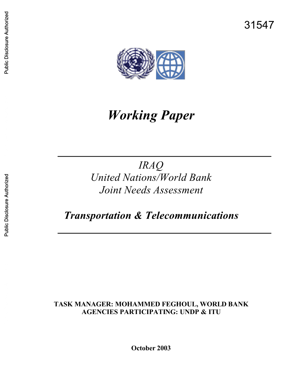 Working Paper IRAQ United Nations