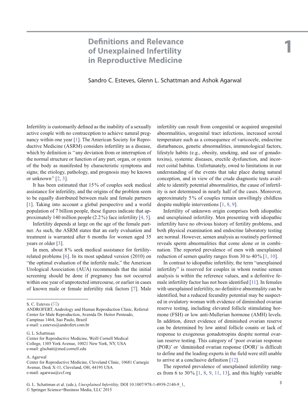 Definitions and Relevance of Unexplained Infertility in Reproductive Medicine 5