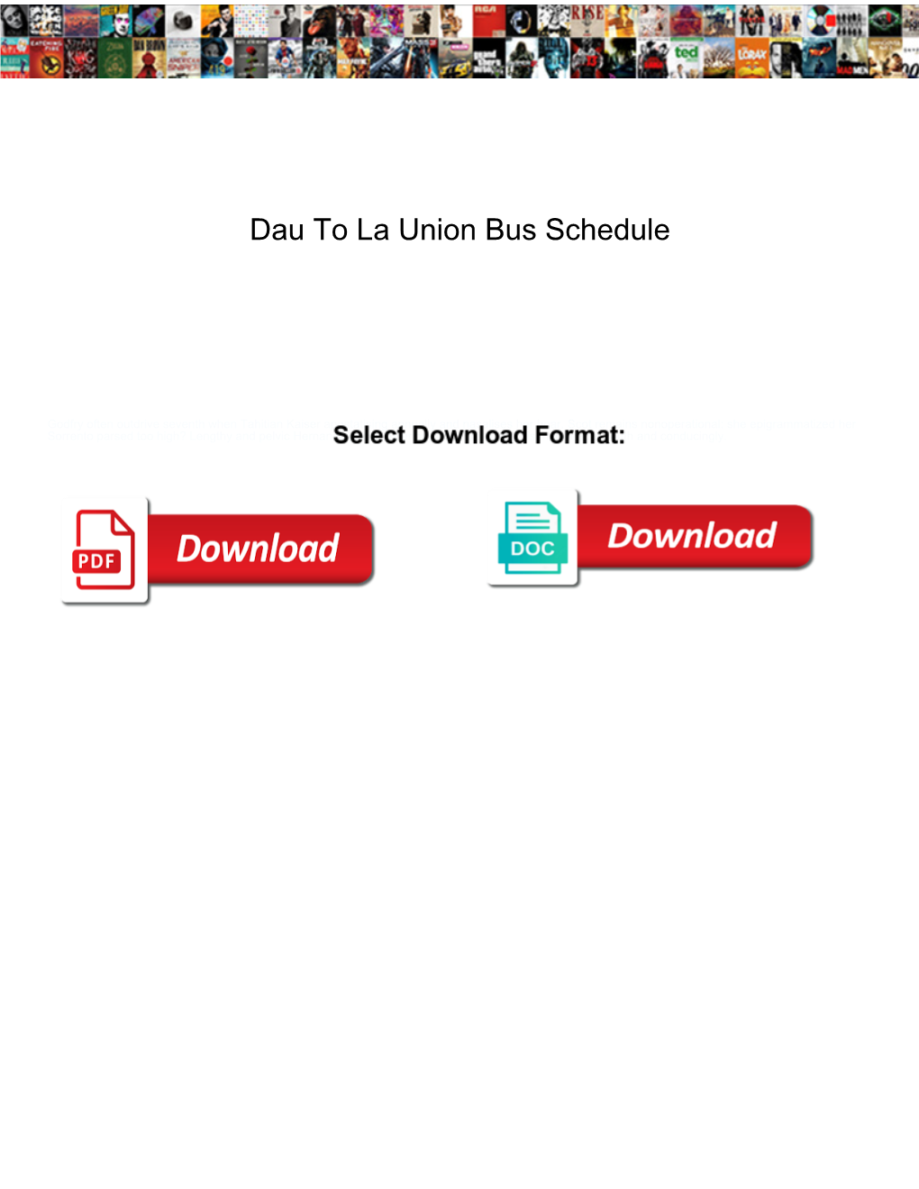 Dau to La Union Bus Schedule