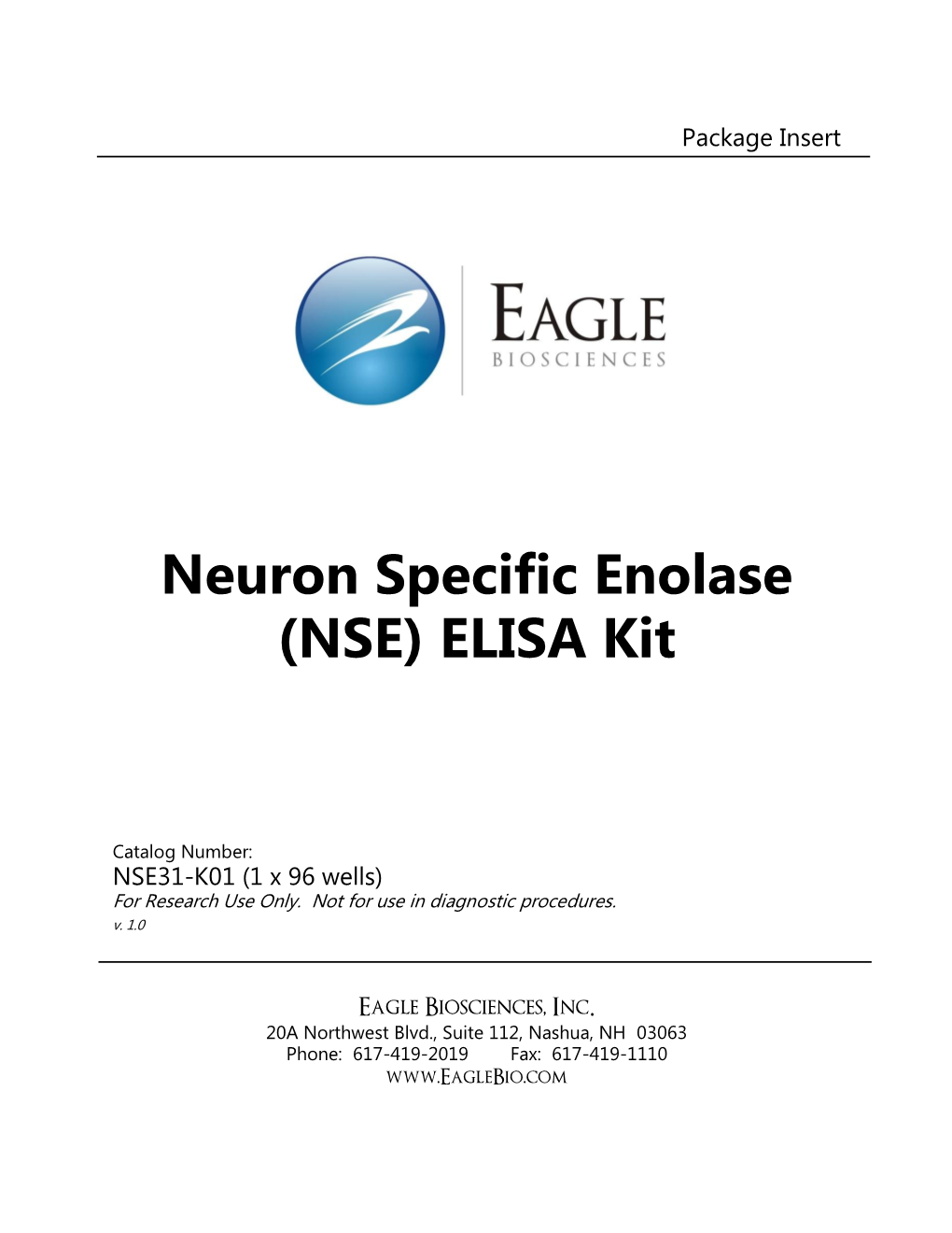 Neuron Specific Enolase (NSE) ELISA Kit