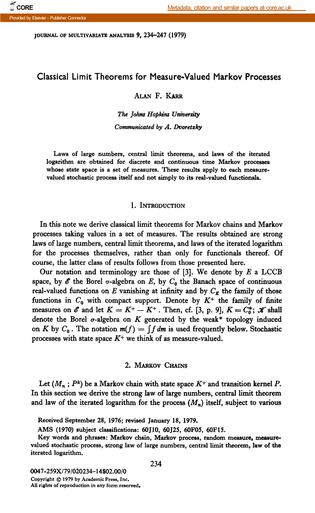 Classical Limit Theorems for Measure-Valued Markov Processes