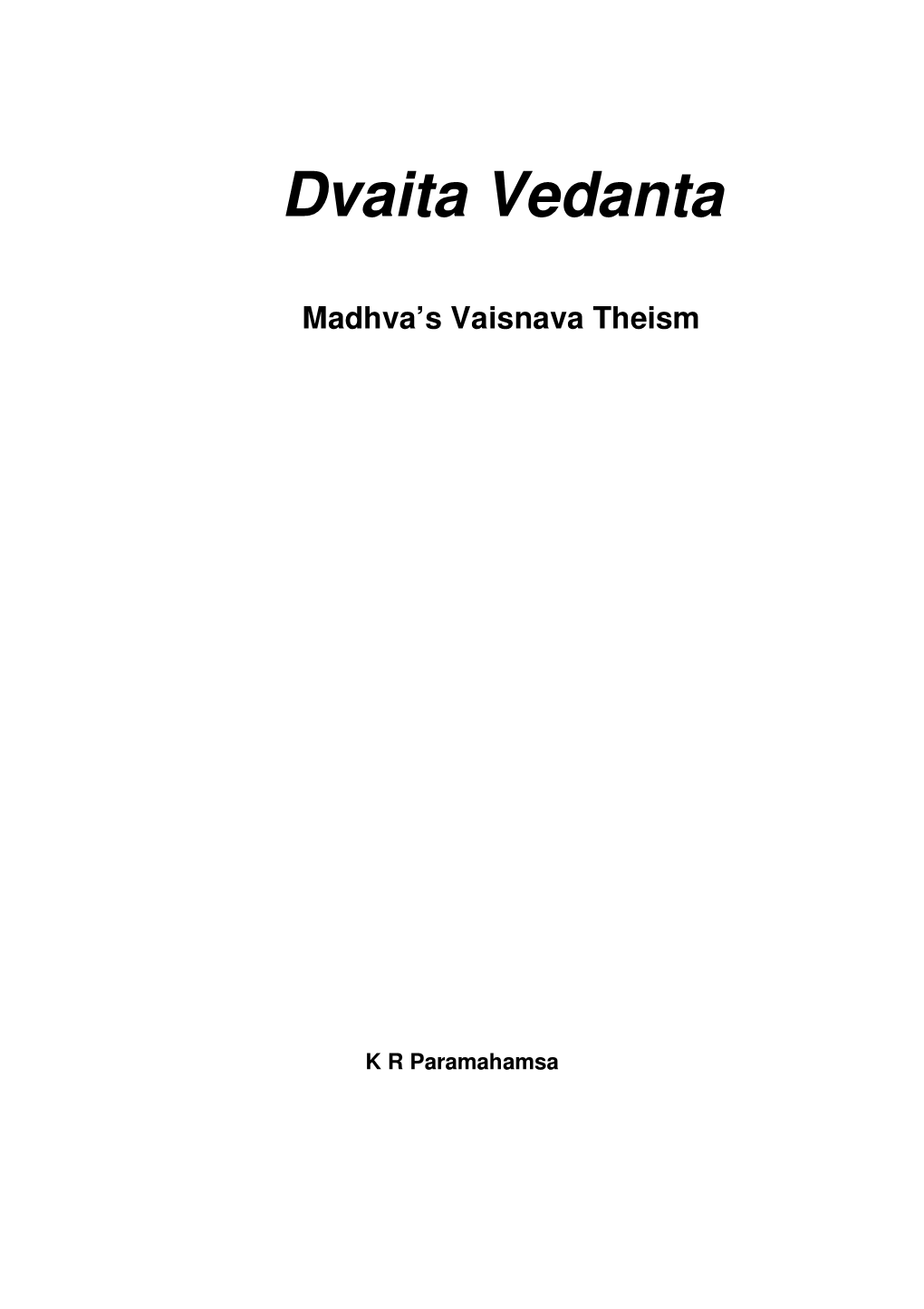 Dvaita Vedanta