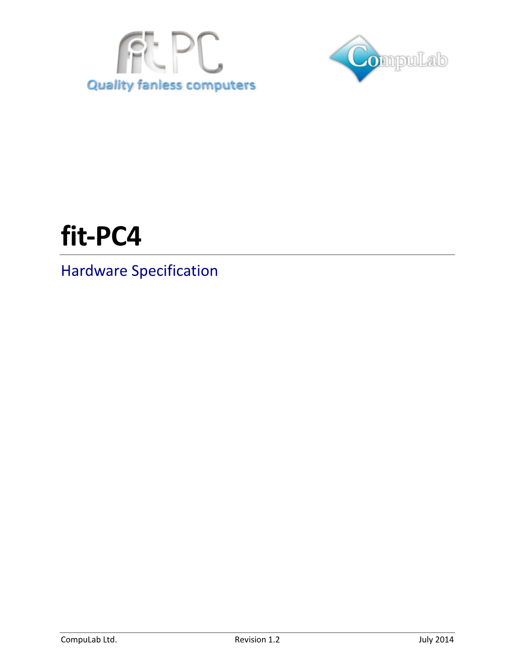 Fit-PC4 Hardware Specification