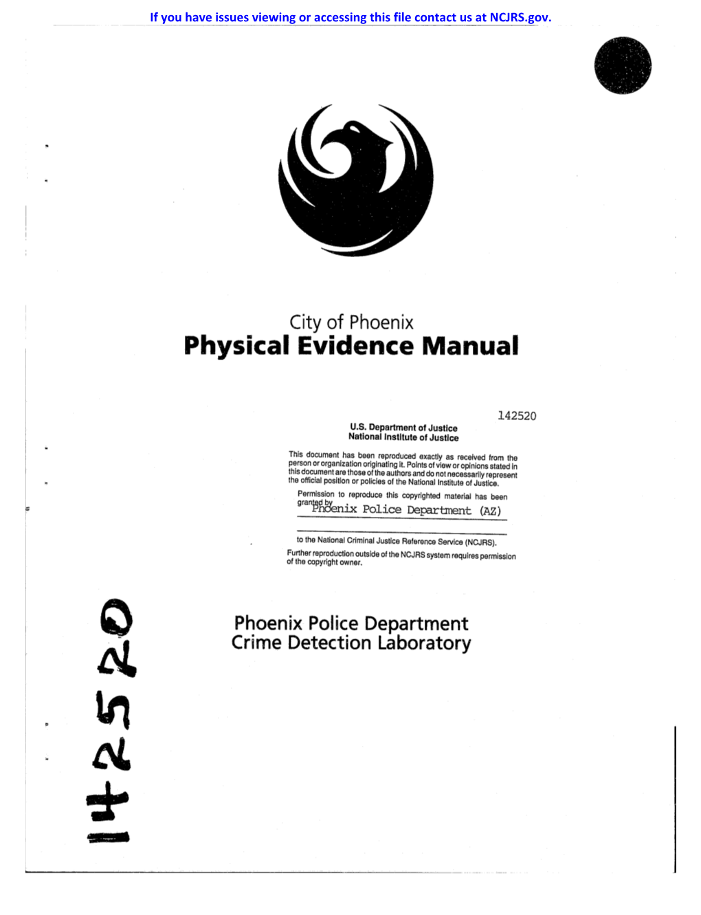 Physical Evidence Manual