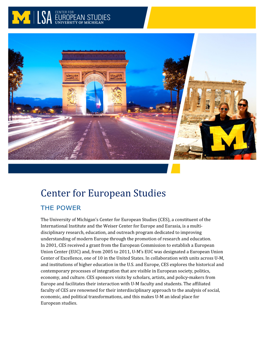 European Studies, Center