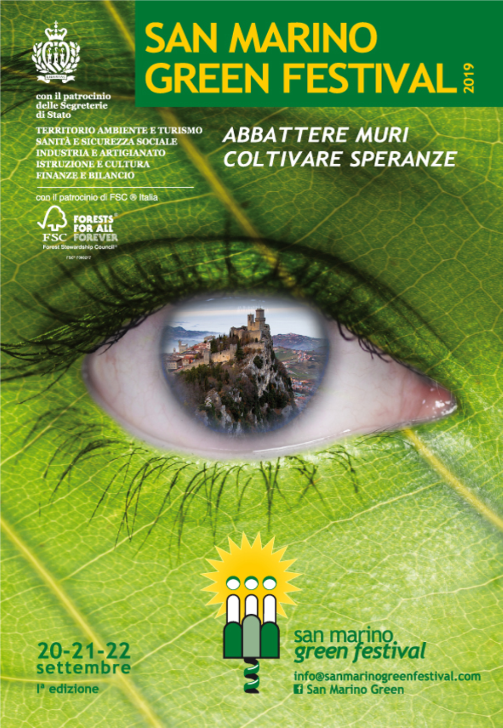 Programma Completo Di SAN MARINO GREEN FESTIVAL 2019