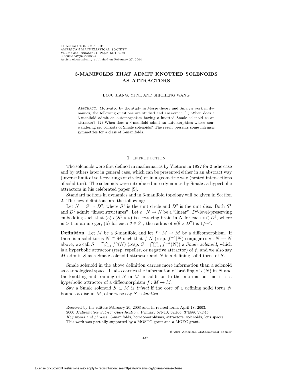 3-Manifolds That Admit Knotted Solenoids As Attractors