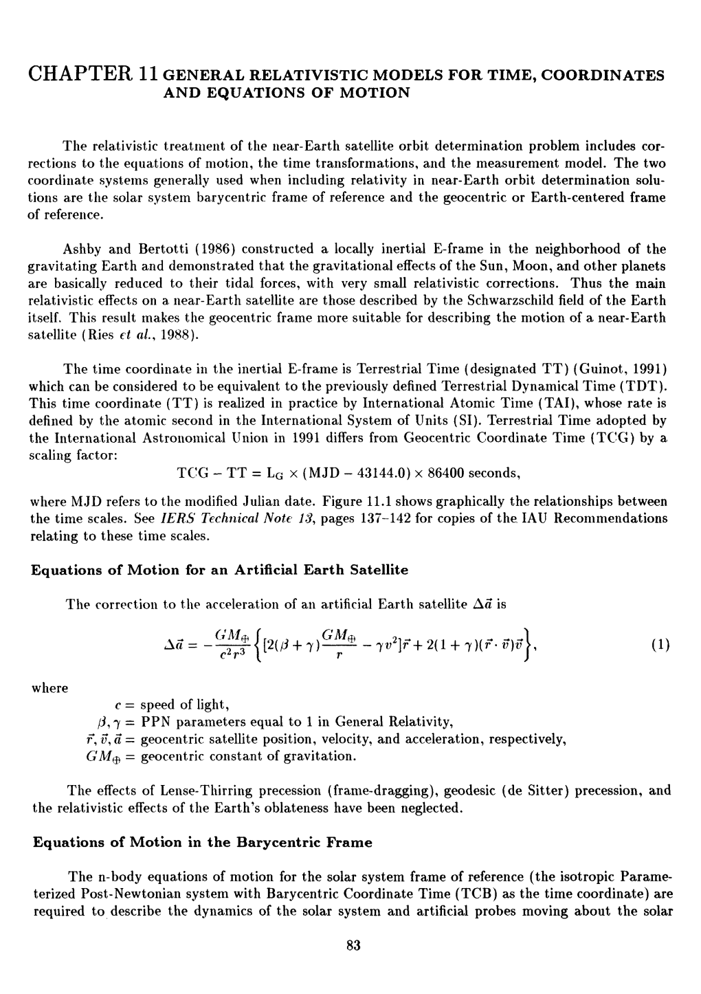 11. General Relativistic Models for Time, Coordinates And