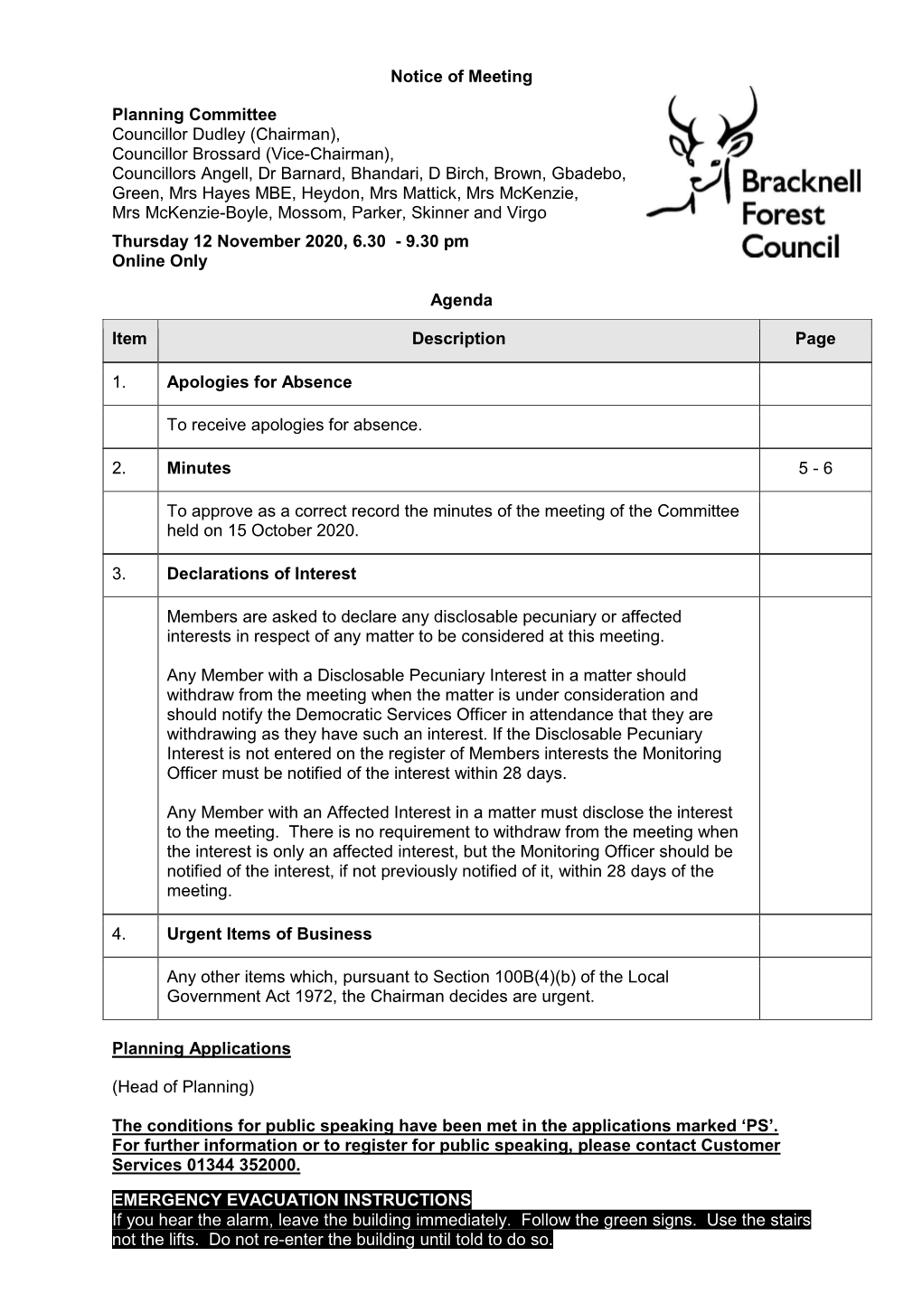 (Public Pack)Agenda Document for Planning Committee, 12/11/2020