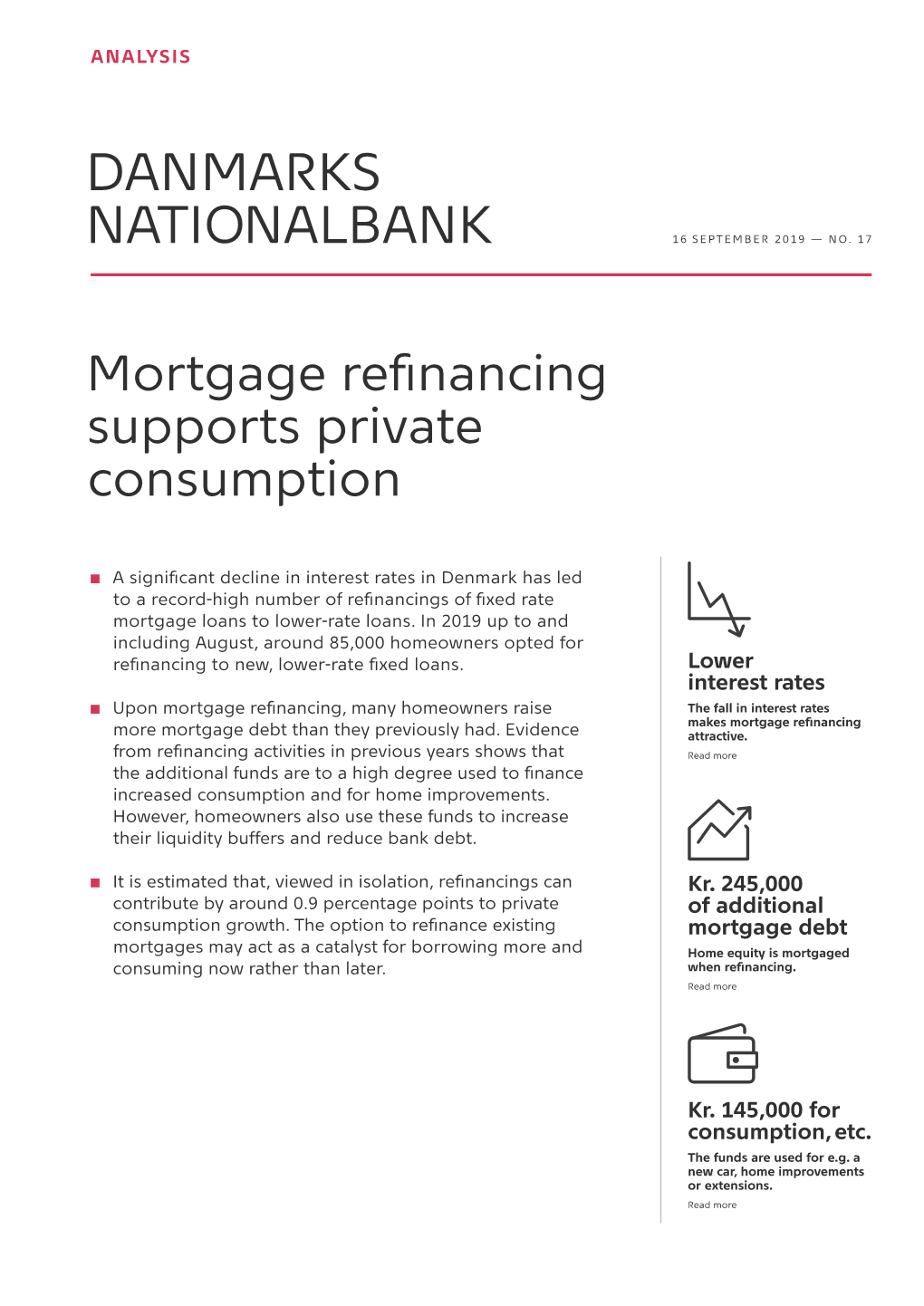 ANALYSIS No 17 Mortgage Refinancing Supports Private