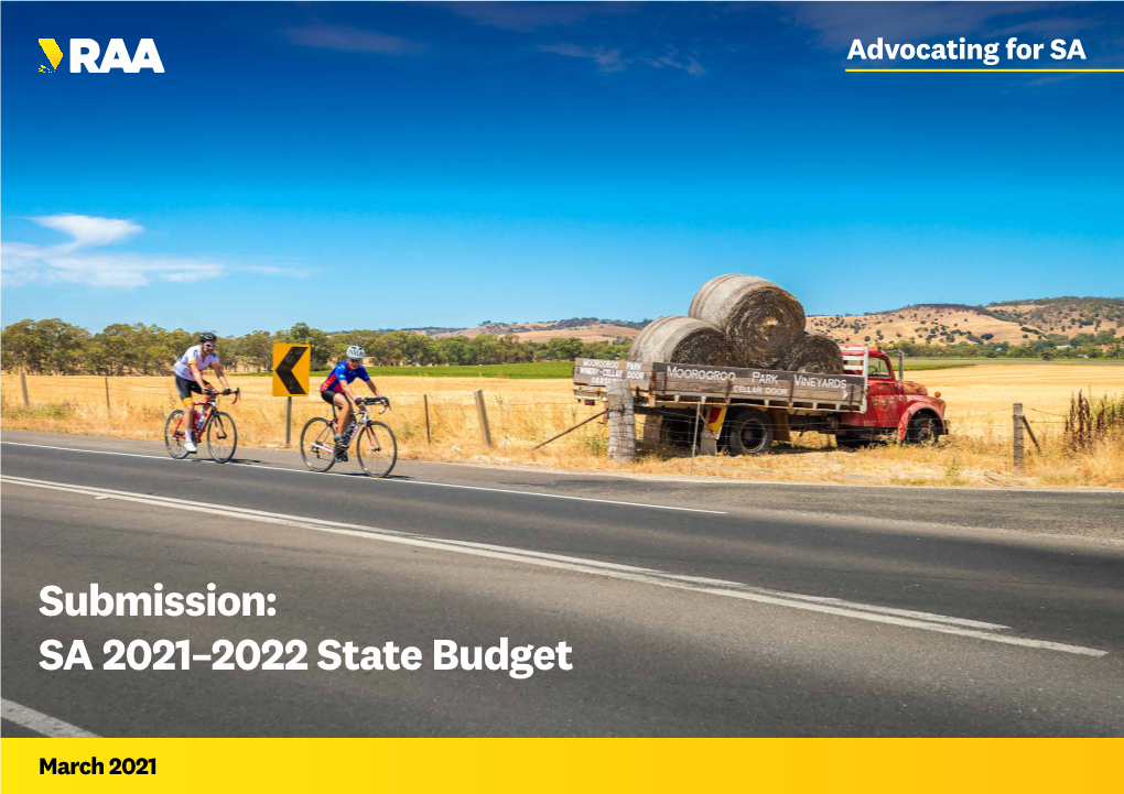 Submission: SA 2021–2022 State Budget