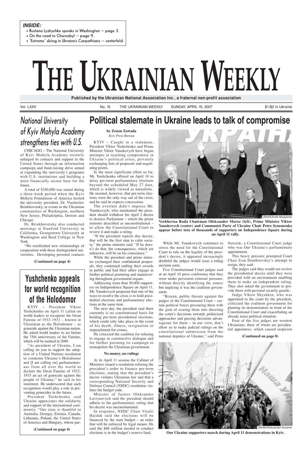 The Ukrainian Weekly 2007, No.15