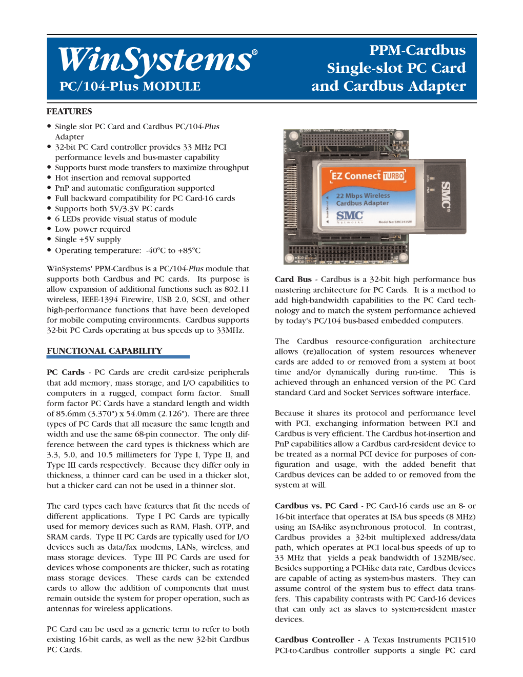 PPM-CARDBUS Datasheet