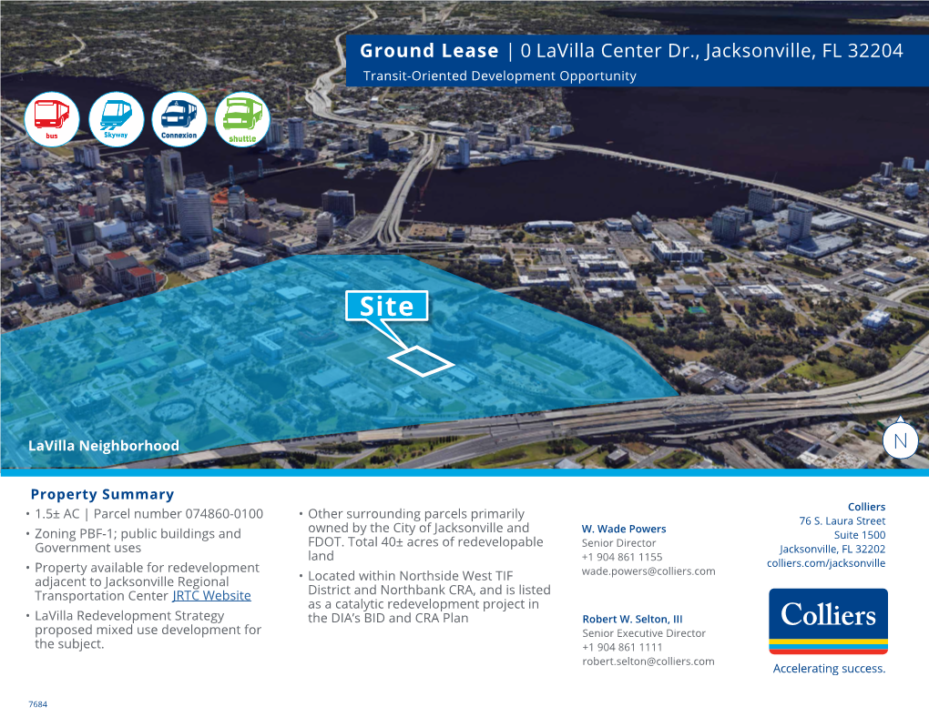 Ground Lease | 0 Lavilla Center Dr., Jacksonville, FL 32204 Transit-Oriented Development Opportunity