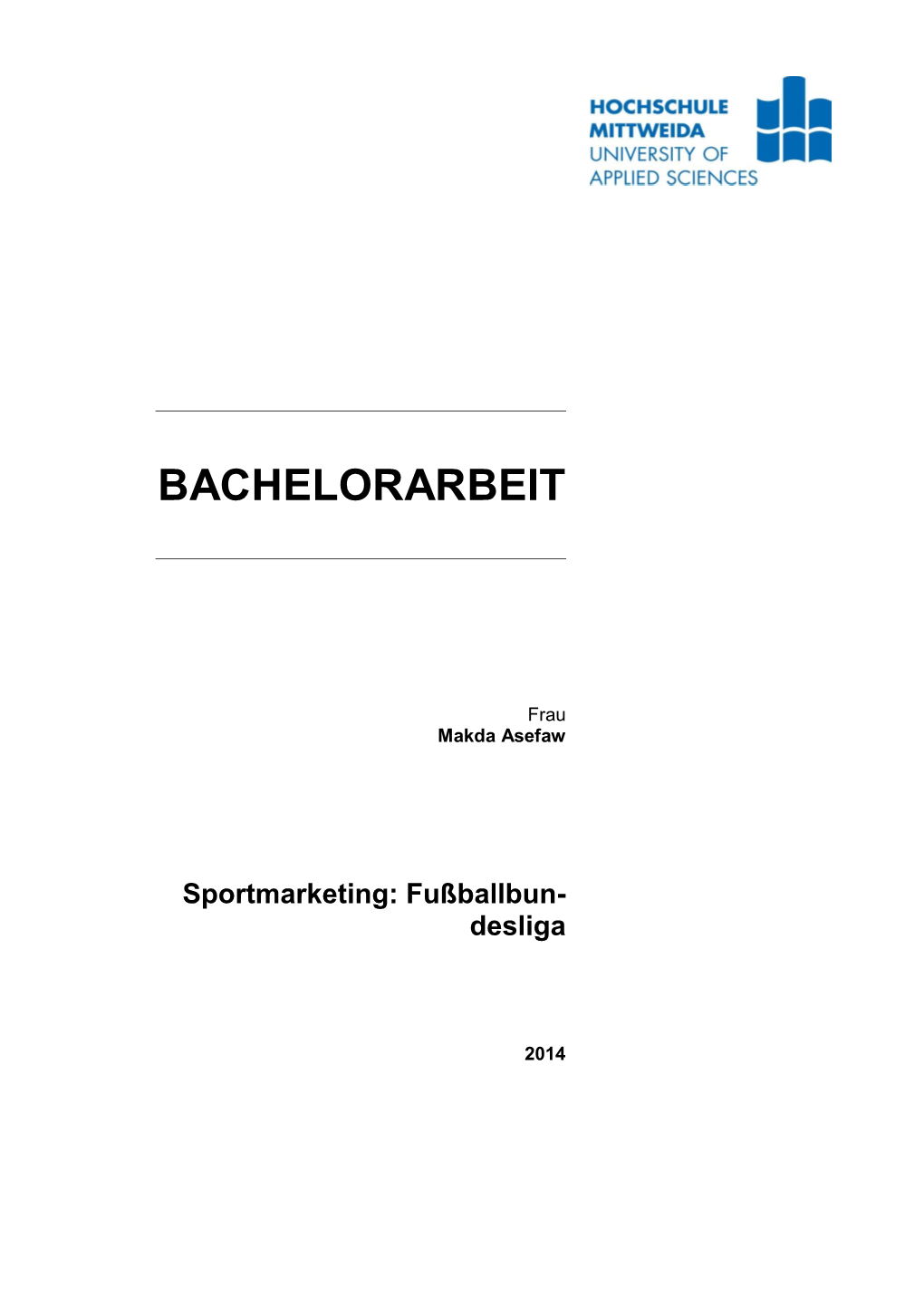 BACHELORARBEIT Sportmarketing