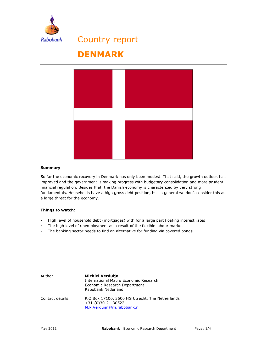 Country Report DENMARK