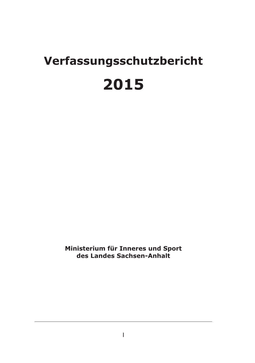 Verfassungsschutzbericht 2015