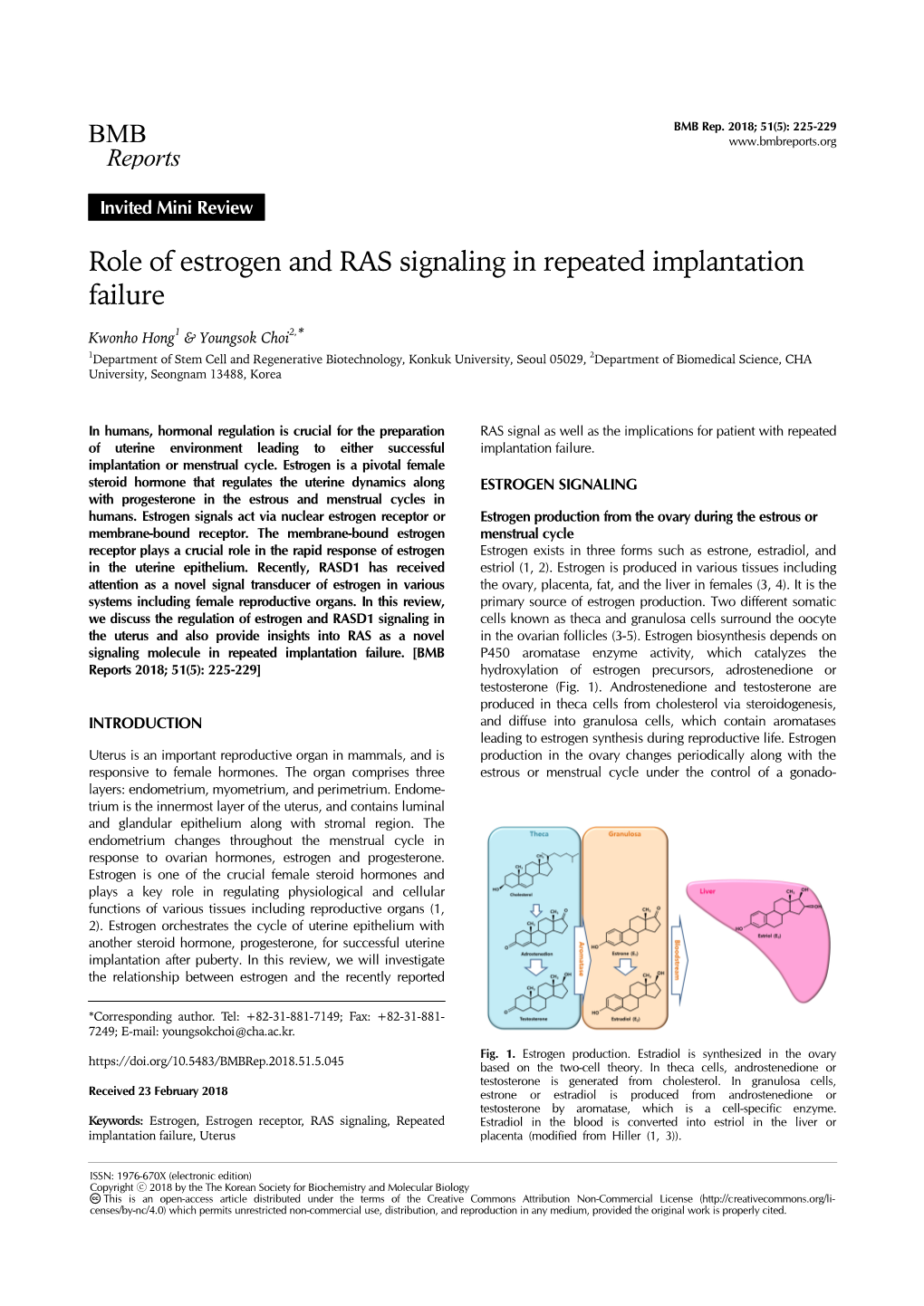 Role of Estrogen and RAS Signaling in Repeated Implantation Failure