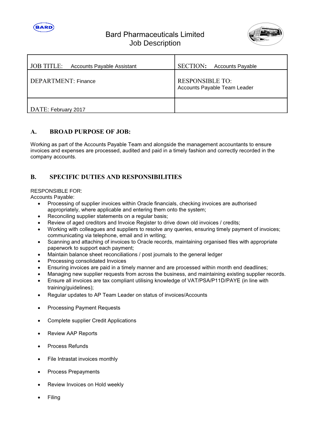 Job Description Template s5