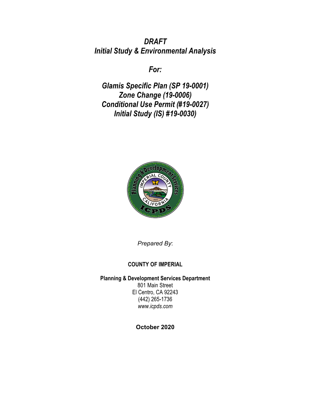 Glamis Initial Study