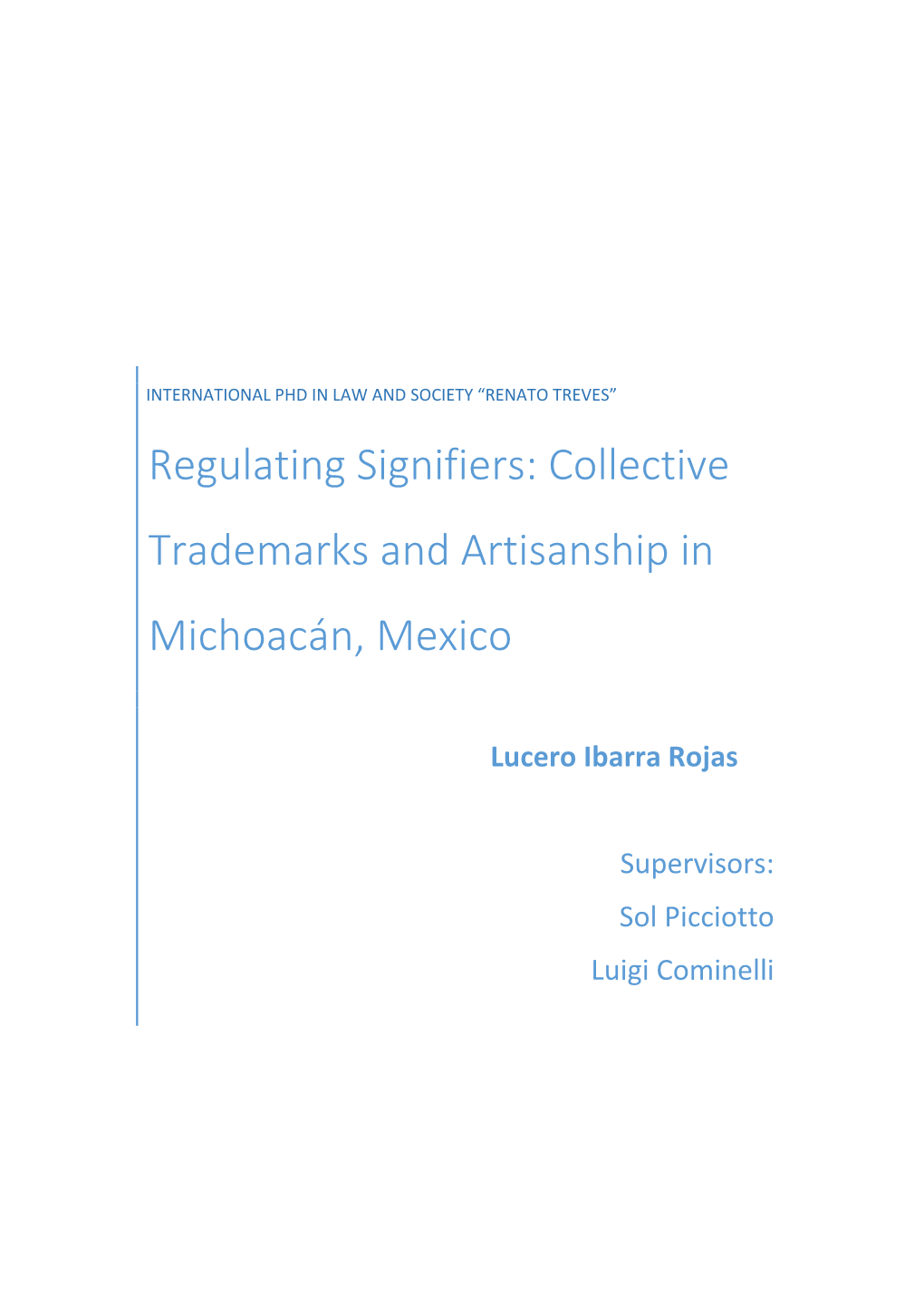 Collective Trademarks and Artisanship in Michoacán, Mexico