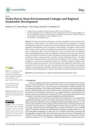 Niche-Driven Socio-Environmental Linkages and Regional Sustainable Development