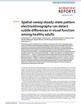 Spatial-Sweep Steady-State Pattern Electroretinography Can Detect