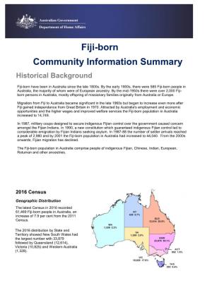 Community Information Summary Historical Background
