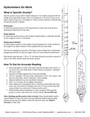 Hydrometer and Viscosity Cup Guide