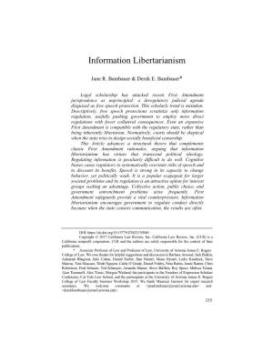 Information Libertarianism