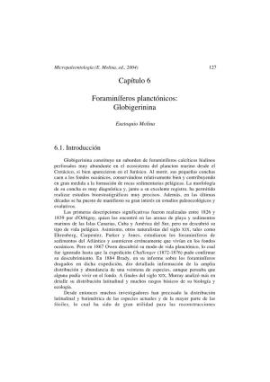 Capítulo 6 Foraminíferos Planctónicos: Globigerinina