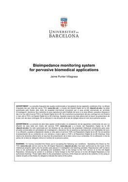 Bioimpedance Monitoring System for Pervasive Biomedical Applications