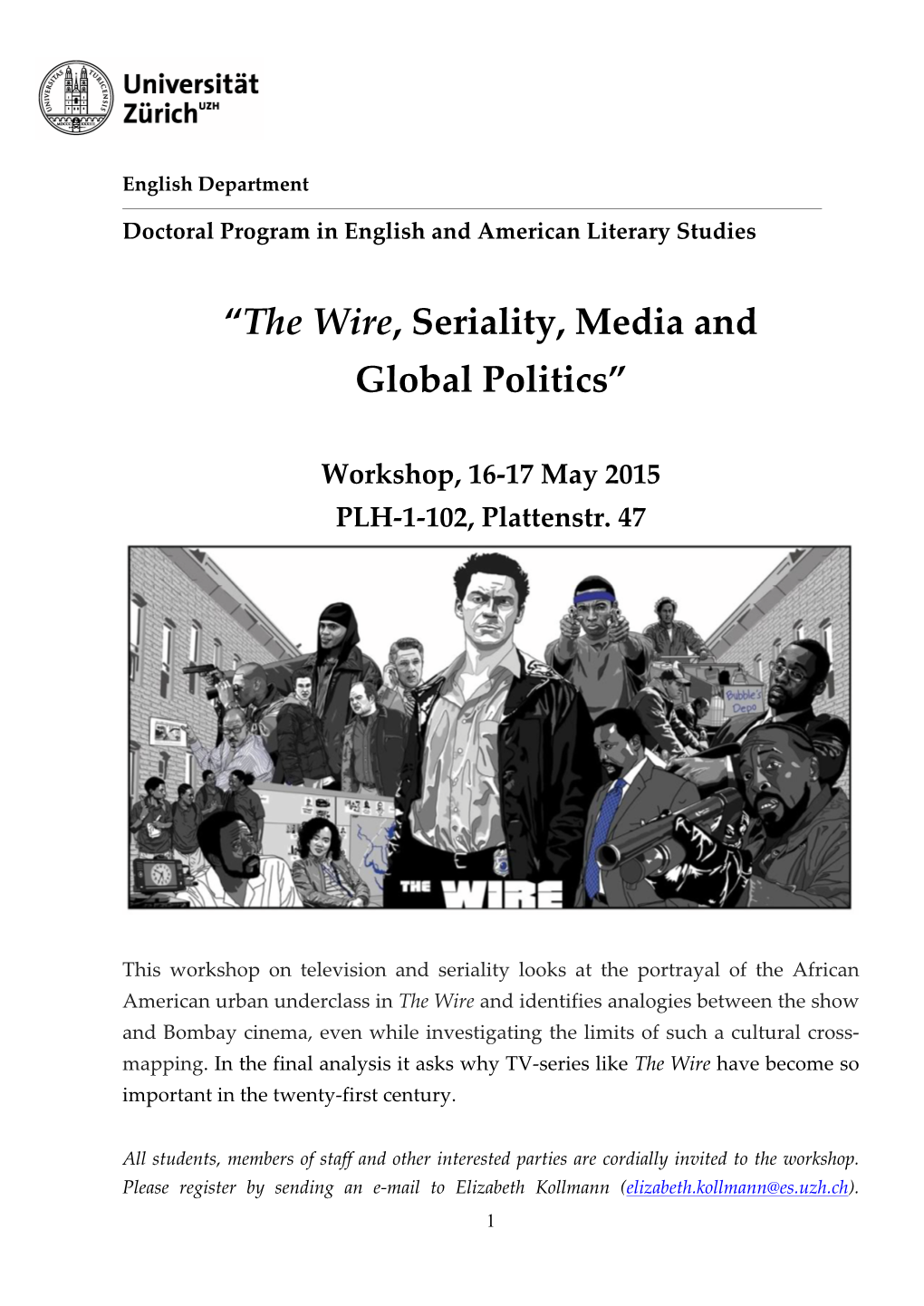 “The Wire, Seriality, Media and Global Politics”