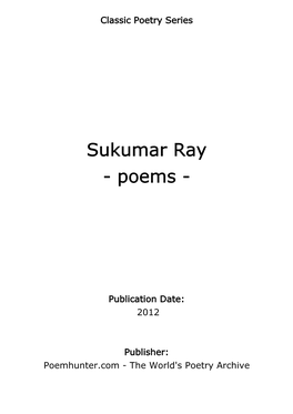 Sukumar Ray - Poems