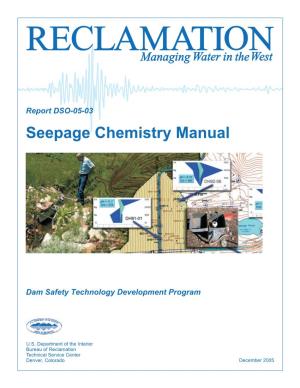 Seepage Chemistry Manual
