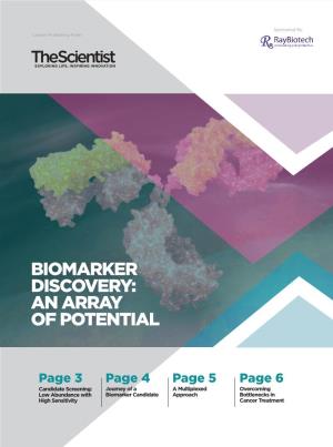 Biomarker Discovery: an Array of Potential