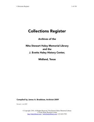 Collection Register