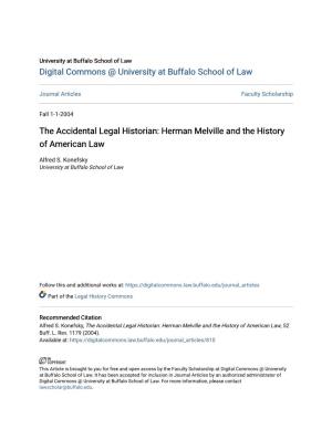 Herman Melville and the History of American Law
