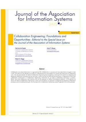 Collaboration Engineering: Foundations and Opportunities