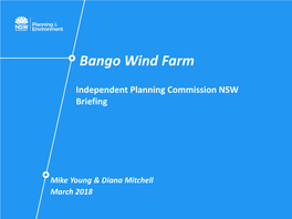 Bango Wind Farm IPCN Presentation