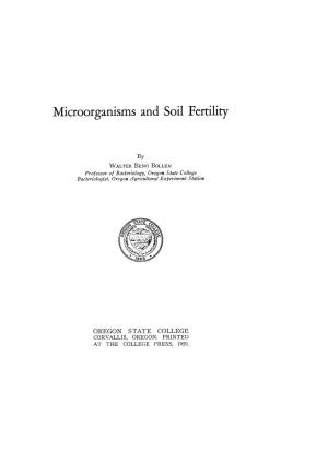 Microorganisms and Soil Fertility