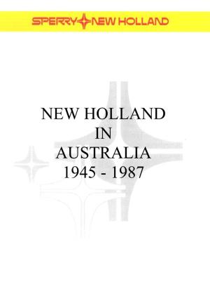 New Holland in Australia 1945 – 1987