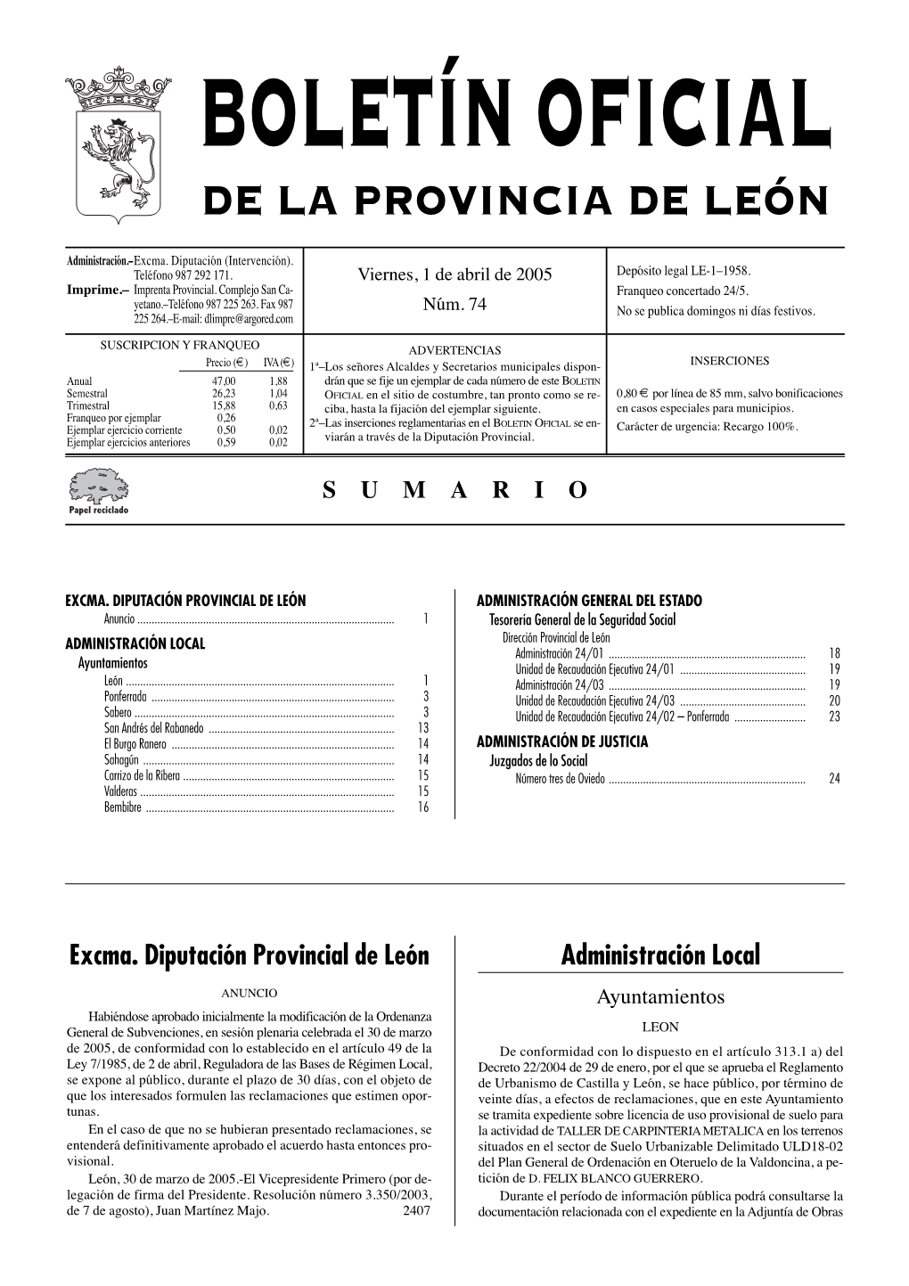 De La Provincia De León