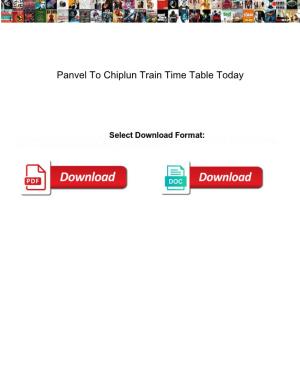Panvel to Chiplun Train Time Table Today
