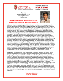 Neutron Imaging- a Nondestructive Diagnostic Tool for Material Science