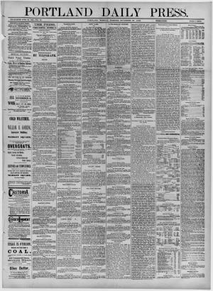 Portland Daily Press: November 28,1882