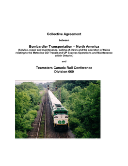 Collective Agreement Bombardier Transportation