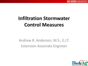 Infiltration Stormwater Control Measures