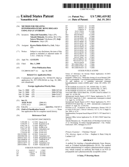 (12) United States Patent (10) Patent No.: US 7,981,419 B2 Yamashita Et Al